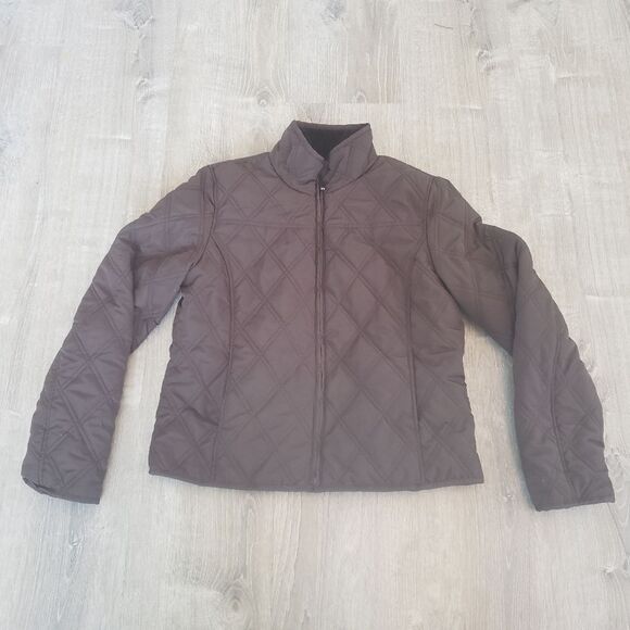 Weatherproof Garment Company Women's Reversible Brown Size M Quilted Jacket Coat - Picture 1 of 8